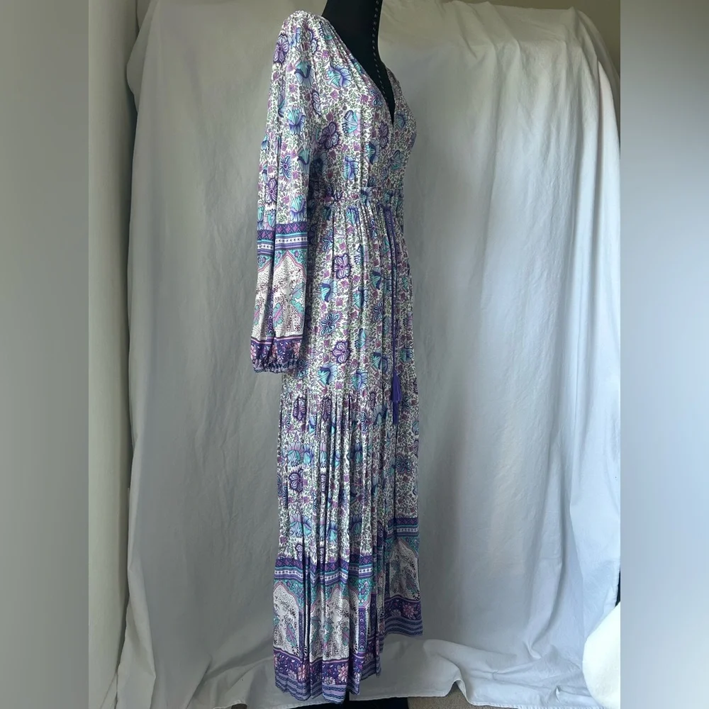Bohemian Chic Style Floral Maxi Dress Size XS NWOT - Picture 5 of 15